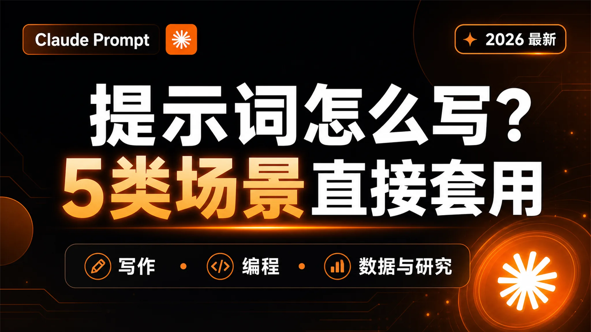 Claude 提示词实战：写作、编程、数据、学习与研究模板